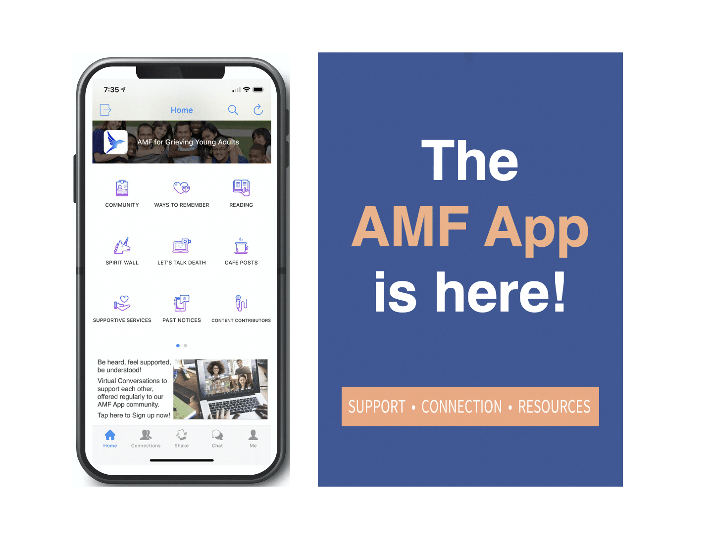 AMF App, communities of like-minded individuals after a